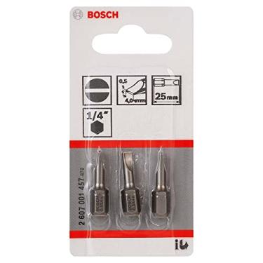 Imagem de Bosch 2607001457-000 Ponta para Parafusar Fenda S 0.5 x 4 Extra Duro, 25 mm, 3 unidades