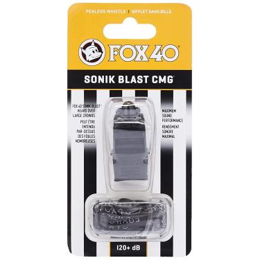 Imagem de Fox 40 Apito oficial Sonik Blast CMG com cordão de separação (preto)