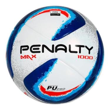 Imagem de Bola Futebol Penalty Max 1000 Futsal 541644, Branco, Azul, Vermelho