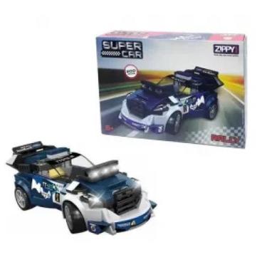 Imagem de Blocos de montar super car rally azul 164 pçs - Zippy