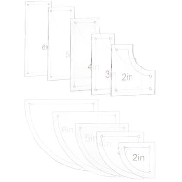 Imagem de BENECREAT Conjunto de 10 peças de molde de acrílico acolchoado, réguas transparentes de 6 mm com proteção de filme, para artesanato de cozinha DIY