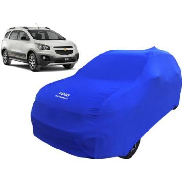 Imagem de Capa Automotiva Para Chevrolet Spin Tecido Helanca Lycra - Mz, Azul