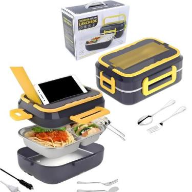 Imagem de Kit com 2 Marmitas Elétricas Veiculares 12V/Bivolt Aquecedor de Alimen