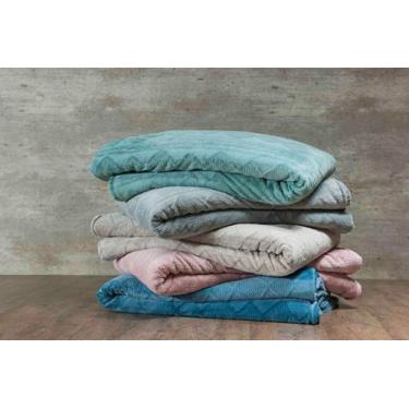 Imagem de Cobertor SOLTEIRO macio detalhe em relevo diversas cores - SAFIRA ENXO