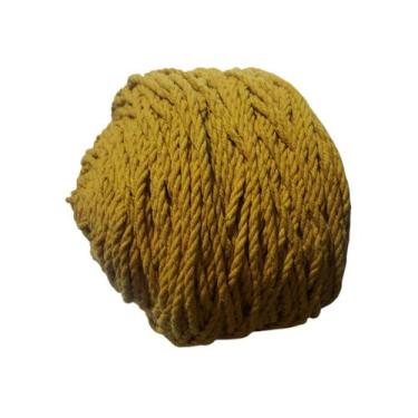 Imagem de Cordão Torcido em Algodão 4mm 3 Cabos 1kg Macramê Fio Corda - ArtesãoN