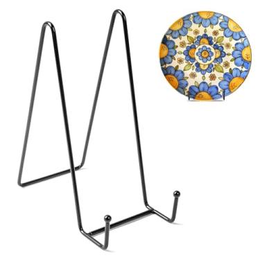Imagem de Bilillo Pacote Com 2 Suportes Para Pratos De 8" Exposição, Estrutura Ferro Preto, Prato Decorativo Quadros Pequenos, Bandeja, Livro, Cavalete Fotográfico, Arte Mesa