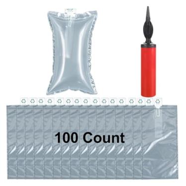 Imagem de Zengerent Almofadas De Ar Para Transporte, 100 Unidades Caixas Infláveis Embalagem Suprimentos Enchimento Mudança (3,9" X 5,9")