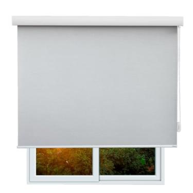 Imagem de Cortina Persiana de Rolo Blackout (Comando lado DIREITO) (Tóquio 04 - COM BANDÔ, 1,80 (lar) x 1,30 (alt) - Acabamento Branco)