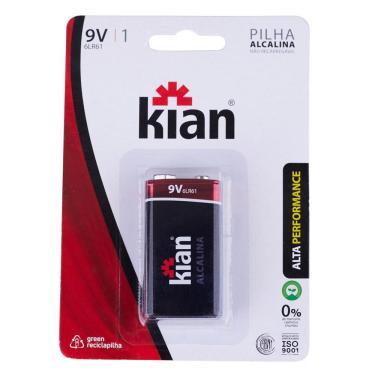 Imagem de Bateria Alcalina Kian 9V