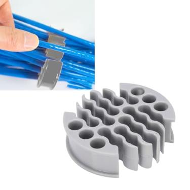 Imagem de ASHATA Organizador de Cabo de Rede, Ferramenta de Gerenciamento de Cabos de Gerente de Fio Ethernet Com 30 Orifícios para Gato 5 Gato 5e Gato 6 Fios Blindados (Fio CAT5)