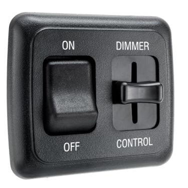 Imagem de RecPro Interruptor de dimmer RV | 12V CC | Interruptor de luz de dimmer lateral alto | Compatível com luzes LED (preto)