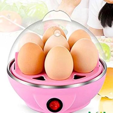 Imagem de Cozedor Ovo Elétrico Máquina De Cozinhar A Vapor Egg Cooker Rosa 110V
