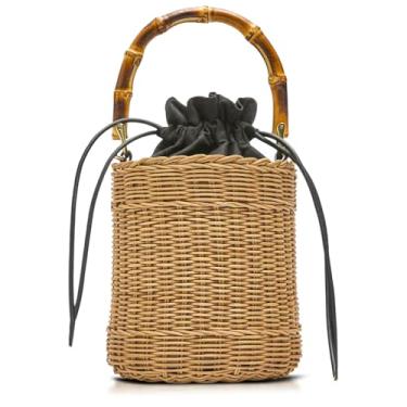 Imagem de QTKJ Bolsa de praia de palha para mulheres, sacola, bolsa para férias, viagens, uso diário (estilos 632