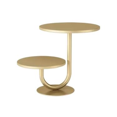 Imagem de Suporte de bolo de 2 camadas suporte de bolo dourado suporte de mesa de sobremesa redonda para festas de casamento, aniversário, festa familiar, pratos de torta, prato de bolo, doces, cupcake