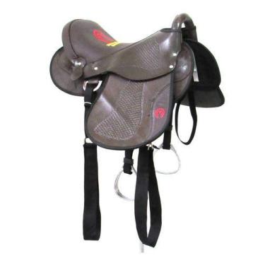 Imagem de Sela Australiana De Arco Completa Marrom Para Montaria 16 Polegadas - 