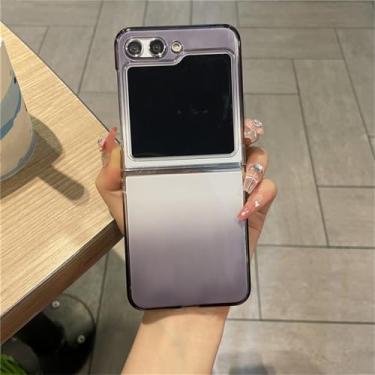 Imagem de Para samsung galaxy zflip5 cor pura transparente silicone macio caso de telefone para samsung z flip5 flip4 flip3 capa, preto, para samsung z flip4