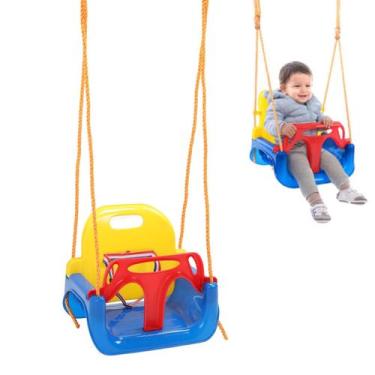 Imagem de Indoor Swing Little Tike 3 em 1 para crianças com design antiderrapant