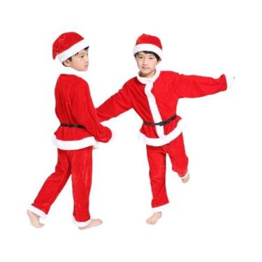Imagem de Fantasia De Natal Do Papai Noel Para Crianças, Conjunto Quente Com Cas