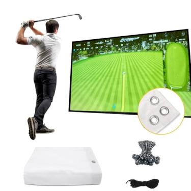 Imagem de Tela de impacto de simulador de golfe (118 * 78 98 * 98 118 * 118 118 * 138) para treinamento de golfe, simuladores de golfe interno, tela de impacto de golfe lavável para prática de golfe (150 x 198
