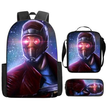 Imagem de Conjunto de mochilas StarLord Peter Jason Quill para crianças - 3 unidades