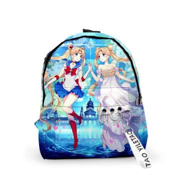 Imagem de Mochila Sailors Moons Tsukinos Usagis Anime School 34x17x40cm