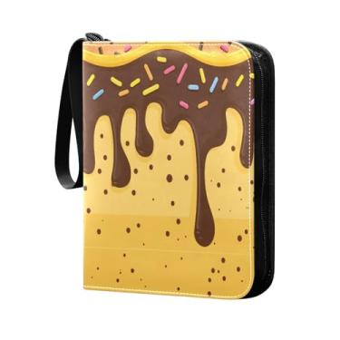 Imagem de Wassud Fichário de 4 bolsos para cartões colecionáveis de chocolate dourado comporta 400 cartões padrão à prova d'água TCG CCG MTG álbum presentes para colecionadores, meninos e meninas