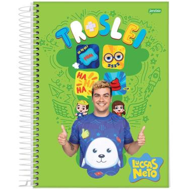 Imagem de Caderno Espiral Universitário Capa Dura 1 Matéria 80f Luccas Neto Jandaia Estampa 3