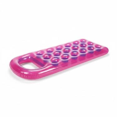 Imagem de Boia Formato Colchão Inflável Bote Copinhos Rosa Intex