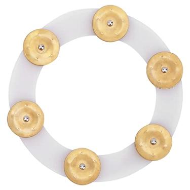 Imagem de Cryfokt Conjunto de Tambor de Pandeiro Hi Hat Acessório Forte Sino de Aço Inoxidável para Som Nítido 4,7 pol. (Ouro)