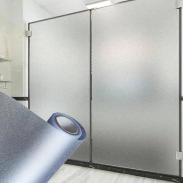 Imagem de Película Adesiva Jateada Impermeável para Vidro 45cm x 5m – Adesivo Fosco de Privacidade para Janelas, Portas, Box - UpShop