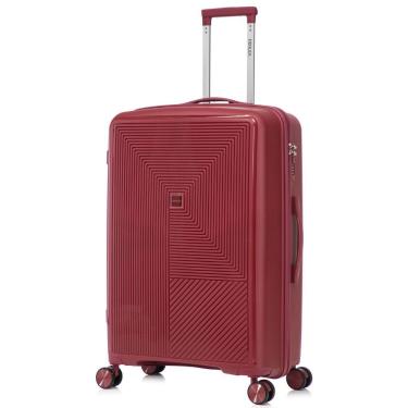 Imagem de Mala Grande 32kg Viagem Resistente Flexível Em Polipropileno Rodinhas 360º Tsa - Quito - Denlex Vinho