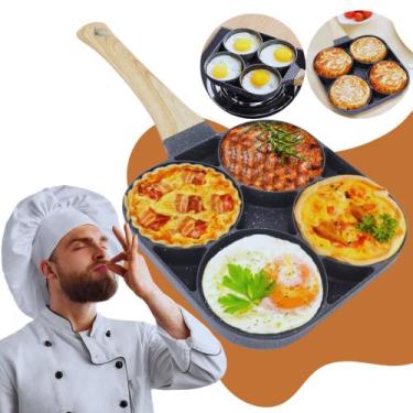 Imagem de Frigideira Com 4 Divisórias Antiaderente Cerâmica Gourmet Multifuncion