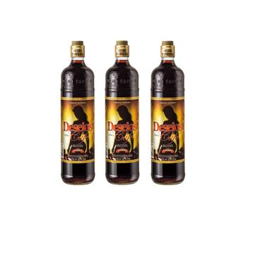 Imagem de Kit Cachaça Velho Barreiro Desejos sabor Café 910ml 3uni