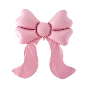 Imagem de Decoração De Balões Rosa Com Laço Para Aniversário, Dia Dos Namorados,
