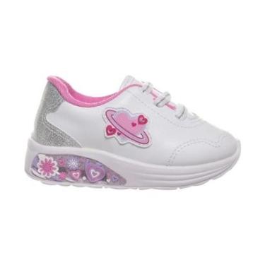 Imagem de Tênis Molekinha Casual Infantil com led de coração Menina-Feminino