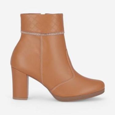 Imagem de Bota Piccadilly Cano Curto Feminina Marrom-Feminino