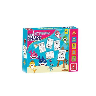 Imagem de Kit de Pintura Club Shark com Cavalete e Telas - Brincadeira de Criança