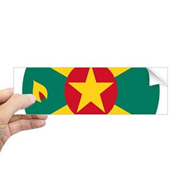 Imagem de DIYthinker Grenada North Ameica Nacional Emblema Retangular Para-choque Adesivo Janela Decalque