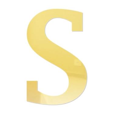 Imagem de Letra S em Acrílico Espelhado Dourado