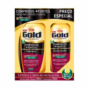 Imagem de Niely Gold Kit Shampoo 275Ml + Condicionador 175Ml Compridos +Fortes