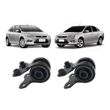 Imagem de Par Coxim Bucha Balança Dianteira Focus 2008 2009 2010 2011 - Qualykit