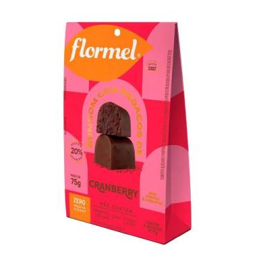 Imagem de Bombom com Pedaços de Cranberry Sem Açúcar Flormel 75g