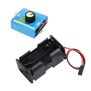 Imagem de Wishiot 4 Cell AA Battery Holder Case with JR Connector 2P Black Red Wire + 3CH Digital Servo Tester ESC Speed Controller Checker CCPM Servo Consistency Master for Helicopter Car Boat Robot Servo