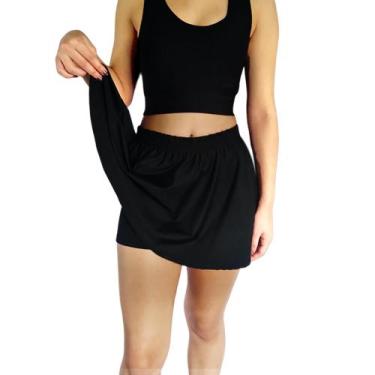 Imagem de Short Saia Feminino Godê Praia Liso Suplex Pp ao Plus Size - Serdan Co
