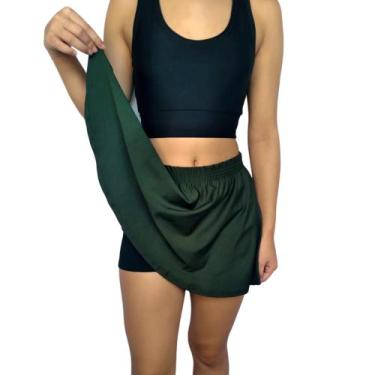 Imagem de Short Saia Feminino Godê Praia Liso Suplex Pp ao Plus Size - Serdan Co