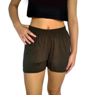 Imagem de Short Feminino Curto Soltinho Elástico Liso Viscolycra Pp ao Plus Size