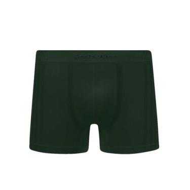 Imagem de Cueca Boxer Selene 11070.003 Sem Costura T. P/EG, G, 700, Verde milita
