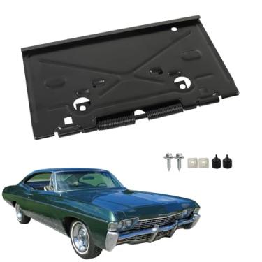 Imagem de Silscvtt Substituição do suporte de placa de licença traseira para Camaro Chevelle Monte Carlo Nova Impala Caprice Bel Air Biscayne 1968-1972