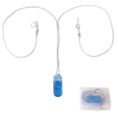 Imagem de 2 conjuntos de clipes de aparelho auditivo antiperda retentor de segurança para adultos e crianças para laços de silicone de 7 mm e 9 mm com estojo de armazenamento