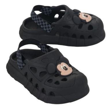 Imagem de Sandália Babuche Infantil Bebê Minnie Mickey Mouse, Vermelha, com Elástico (Preto/Mickey, BR, Criança de 4 a 8 anos, Faixa Numérico, 26, 27)